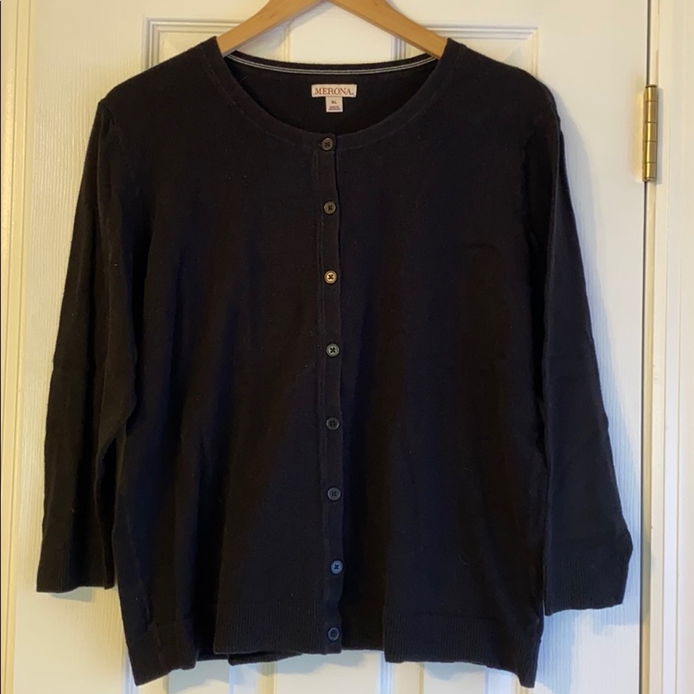 Merona 3/4 sleeve black cardigan